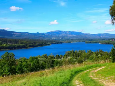 Moldaustausee © AdobeStock_528434267.jpeg Blick auf den Moldaustausee un den Böhmerwald